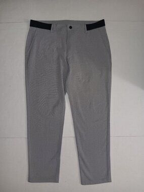 ZARA MEN'S CASUAL SLIM-FIT BLACK DETAIL WAISTBAND PANTS